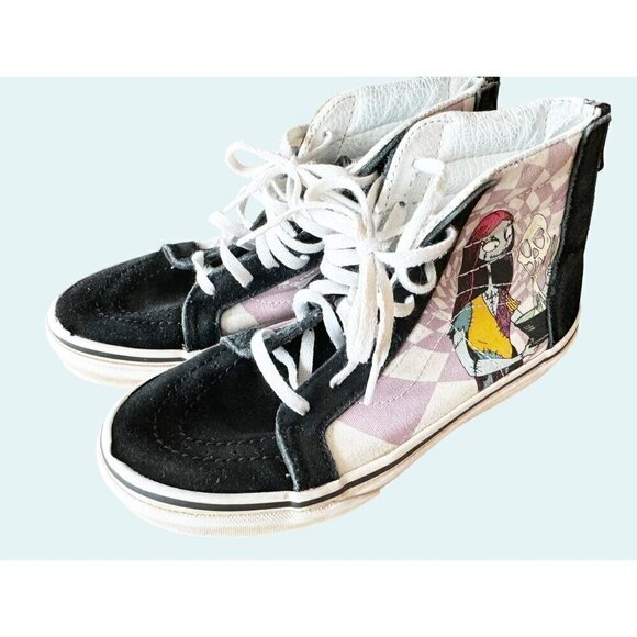 VANS Youth Kids Nightmare Before Christmas Hi Top Zip Back Sneakers Sz 3 - Picture 2 of 8